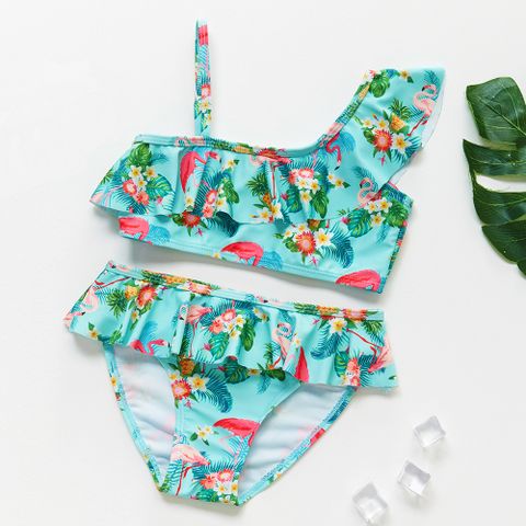 Girls' Bikini Set Ruffled Frill Children's Split Swimsuit Children Swimsuit