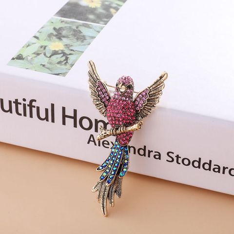 Elegant Blume Schmetterling Vogel Legierung Inlay Künstliche Perlen Strasssteine Frau Broschen