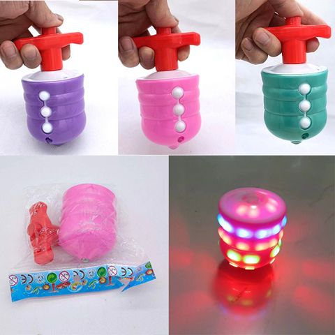Colorful Music Light-emitting Gyro Children's Rotary Table Flash Electric Toy Imitation Wooden Top