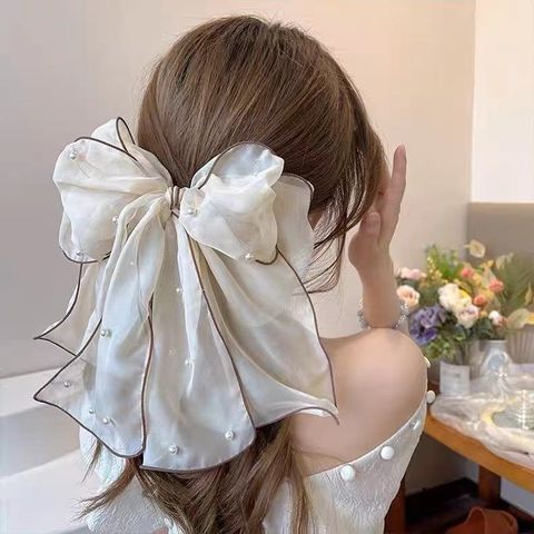 Sweet Bow Knot Silk Yarn Hair Clip