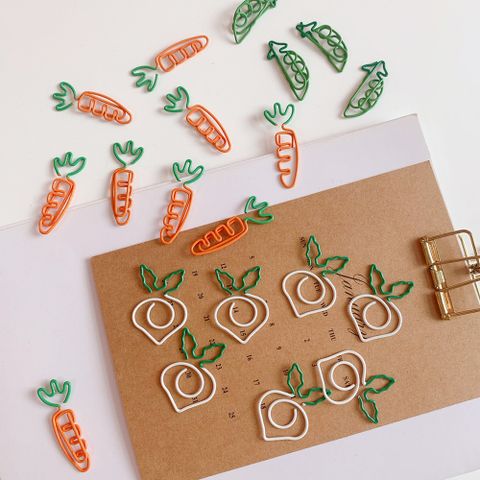 Cartoon Cute Fruit Carrot Clip White Radish Note Clip Simulation White Radish Clip Office Stationery