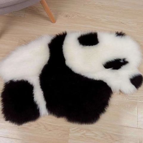 Cute Panda Wool Floor Mat