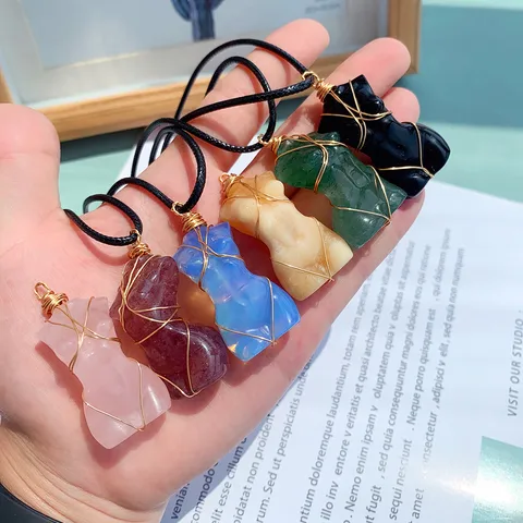 Ethnic Style Human Body Gem Crystal Pendants