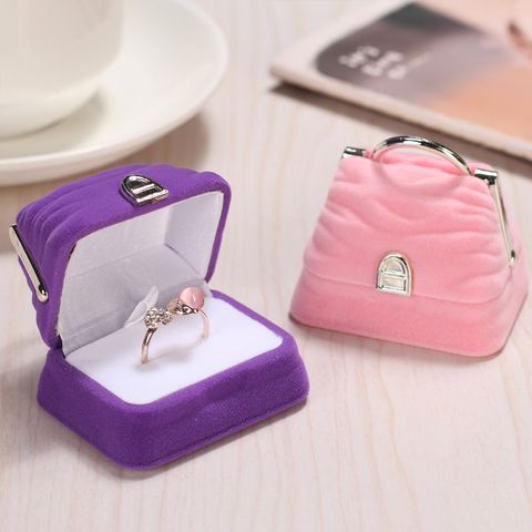 Elegant Solid Color Flannel Jewelry Boxes