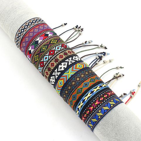 Rétro Style Simple Géométrique Polyester De Gros Bracelets