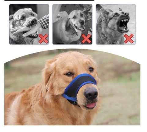 New Pet Muzzle Anti-bark Anti-bite Dog Mouth Cover Breathable Mesh Pet Muzzle Anti-miseating Pet Supplies