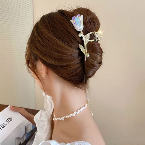 Elegant Leaf Flower Bow Knot Metal Inlay Artificial Pearls Rhinestones Hair Claws