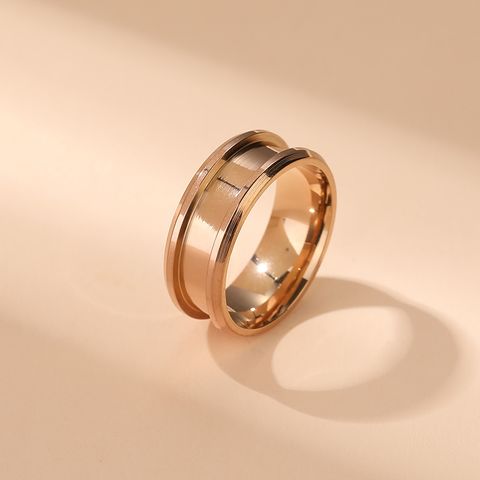 Wholesale Simple Style Geometric Stainless Steel Rings