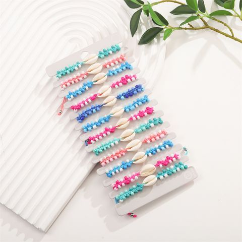 Vacation Ethnic Style Shell Seed Bead Rope Wholesale Bracelets