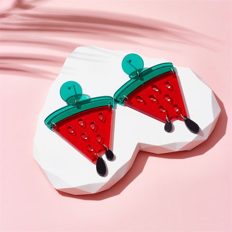 Vacation Fruit Watermelon Arylic Women's Drop Earrings