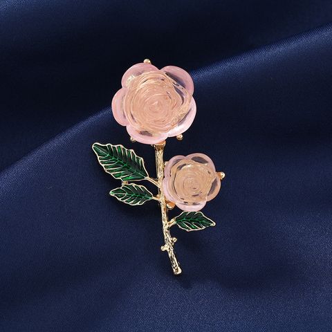 Sweet Flower Alloy Inlay Resin Women's Brooches