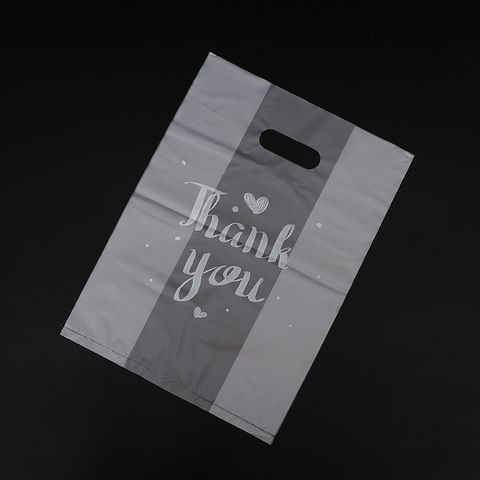 Simple Style Letter Heart Shape Plastic Shopping Bags