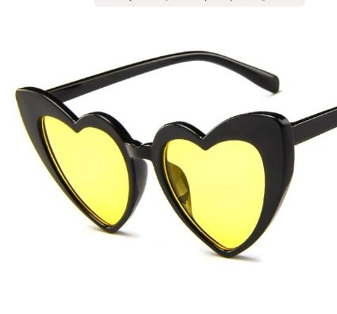 Casual Sweet Heart Shape Ac Special-shaped Mirror Full Frame Women's Sunglasses