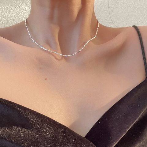 Lady Geometric Sterling Silver Necklace In Bulk
