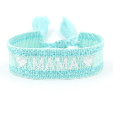 Mama Cross Letter Heart Shape Polyester Mother's Day Women's Bracelets