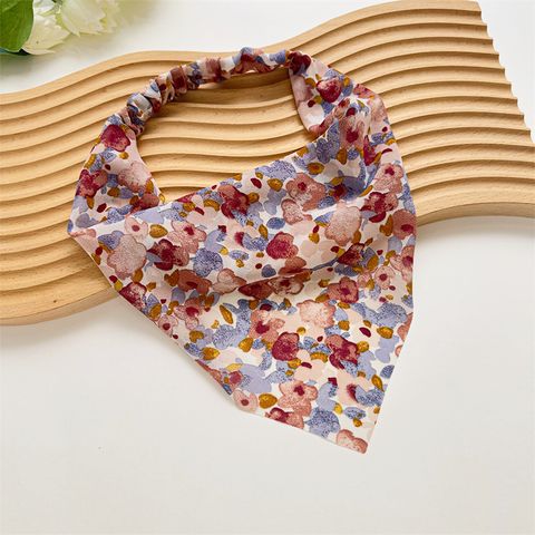 Simple Style Flower Cloth Printing Scarf