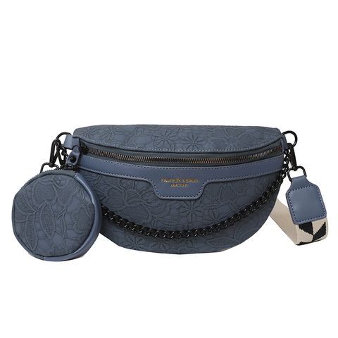Women's Streetwear Solid Color Pu Leather Waist Bags