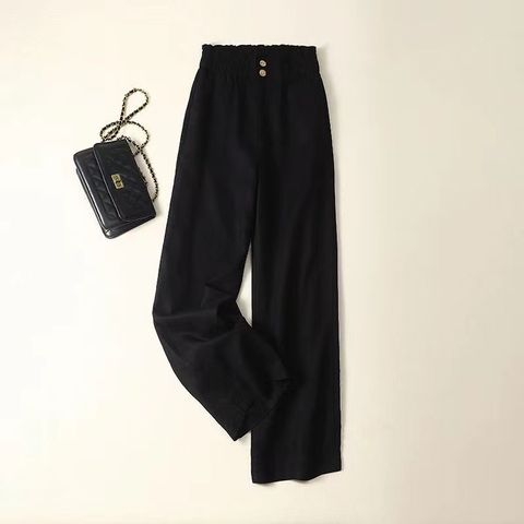 Women's Daily Casual Vintage Style Solid Color Full Length Casual Pants