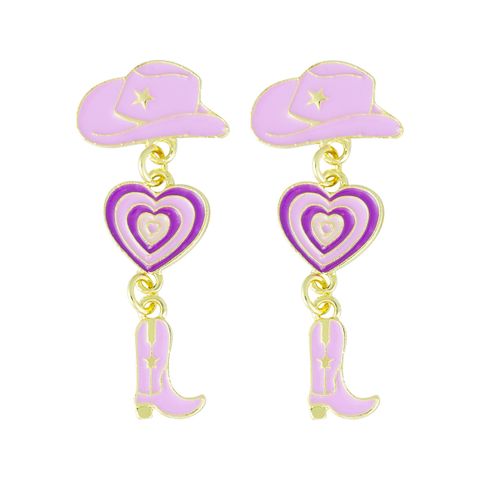 Fashion Solid Color Alloy Enamel Women's Drop Earrings 1 Pair