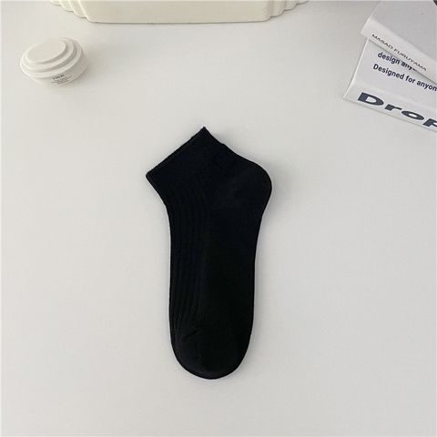 Unisex Sports Solid Color Cotton Printing Crew Socks A Pair