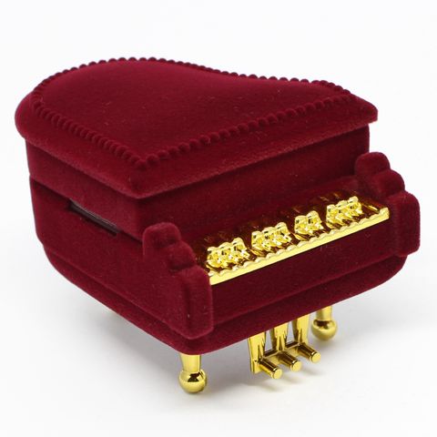 Casual Piano Flannel Jewelry Boxes