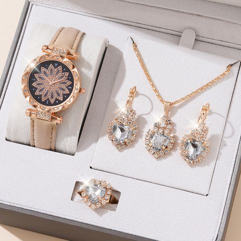 Casual Water Droplets Buckle Quartz Women's Watches