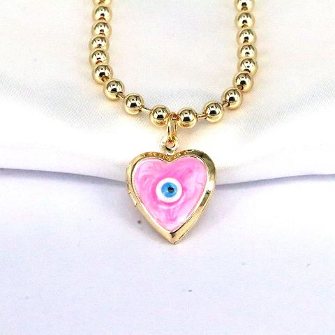 Elegant Hip-hop Vintage Style Eye Copper Plating Gold Plated Pendant Necklace