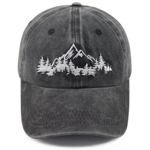 Men's Retro Mountain Solid Color Curved Eaves Baseball Cap