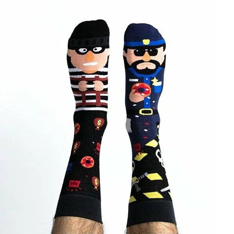 Unisex Casual Cartoon Cotton Crew Socks A Pair