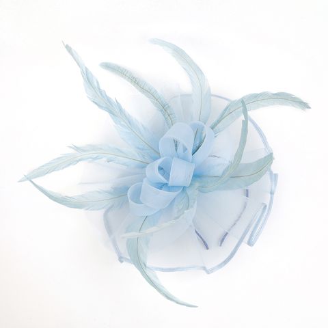 Boutique Mesh Head Flower Feather Accessories Top Hat Hairpin Bridal
