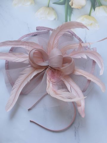 Boutique Mesh Head Flower Feather Accessories Top Hat Hairpin Bridal