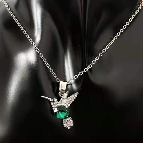 Streetwear Animal Bird Alloy Metal Plating Inlay Artificial Diamond Women's Pendant Necklace