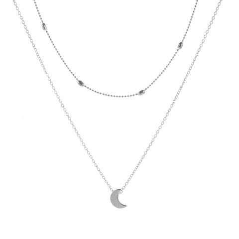 Simple Style Heart Shape Alloy Plating Women's Layered Necklaces