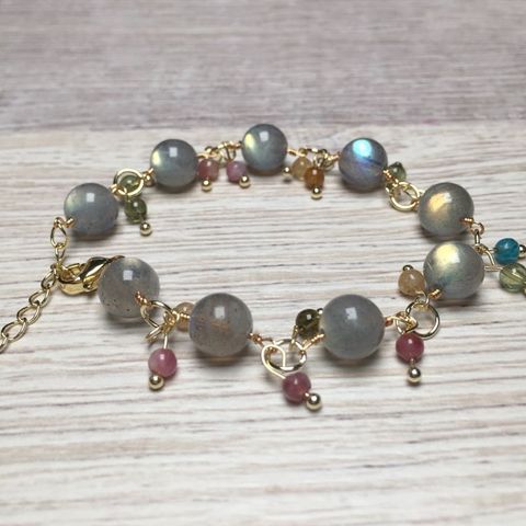 Simple Style Geometric Freshwater Pearl Mixed Materials Tourmaline Bracelets