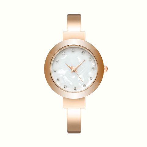 Elegant Simple Style Round Horseshoe Buckle Quartz Women's Watches