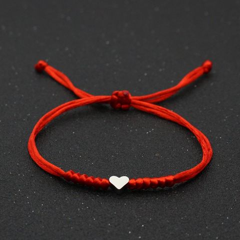 Style Simple Forme De Cœur Corde Le Cuivre Unisexe Bracelets