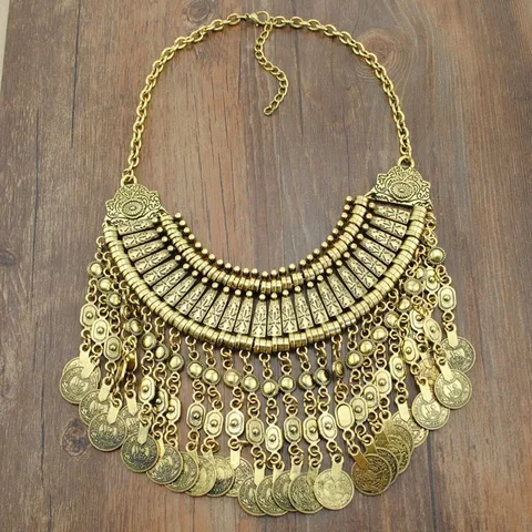 Retro Ethnic Style Tassel Alloy Plating Women's Necklace