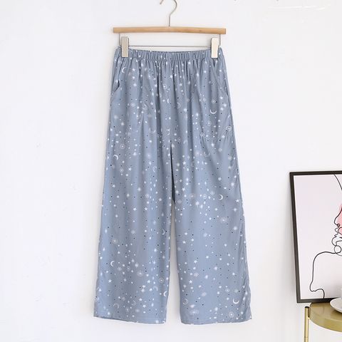 Women's Home Japanese Style Flower Shorts Printing Casual Pants