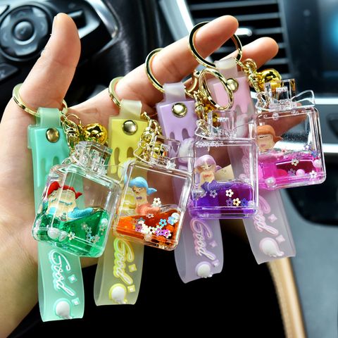 Cartoon Style Mermaid Perfume Bottle Arylic Metal Unisex Bag Pendant Keychain