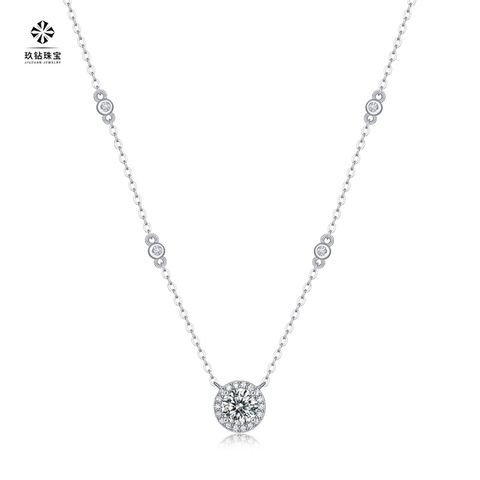 S925 Silver Necklace Moissanite Little Star Pendant Fashion Short Necklace Accessories Gift Source In Stock Wholesale