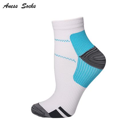 Unisex Sports Color Block Nylon Rib-knit Ankle Socks