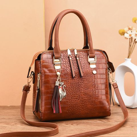 Women's Large All Seasons Pu Leather Basic Handbag