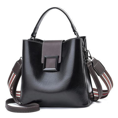 Women's Medium All Seasons Pu Leather Basic Bucket Bag