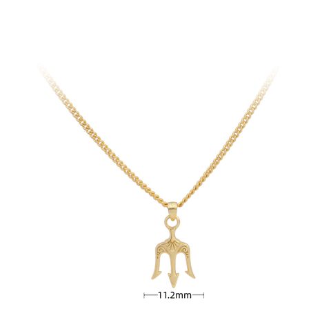 Wholesale Simple Style Solid Color Sterling Silver White Gold Plated Gold Plated Pendant Necklace