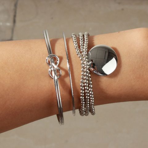 Simple Style Geometric Alloy Charm Plating Women's Cuff Bracelets Bracelets