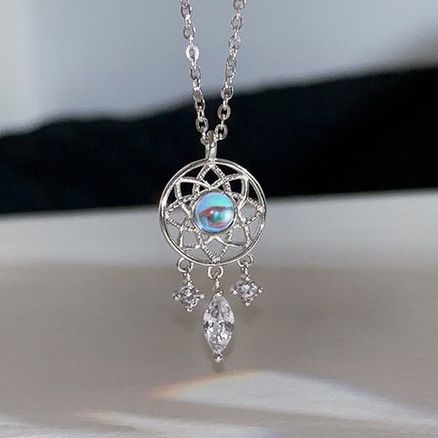 Glam Dreamcatcher Alloy Tassel Plating Inlay Artificial Gemstones Women's Pendant Necklace