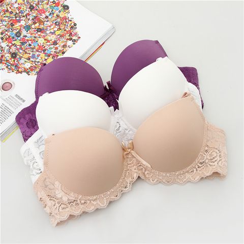 Solid Color Underwire Bra Sexy Stereotype Gather Breathable Bra