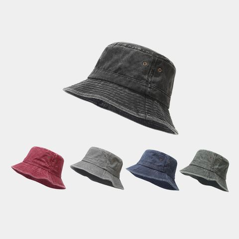 Women's Elegant Basic Simple Style Solid Color Patchwork Flat Eaves Bucket Hat