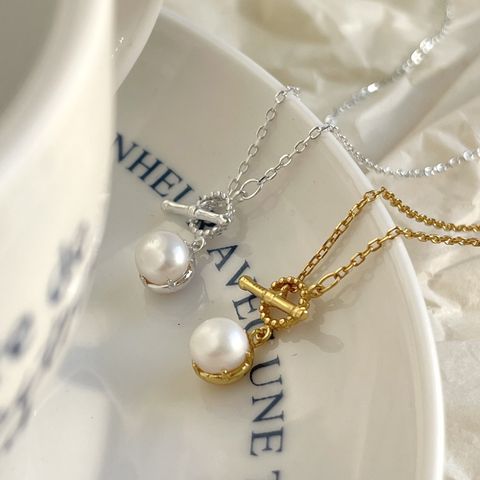 Großhandel Elegant Ball Sterling Silber Hülse Halskette Mit Anhänger