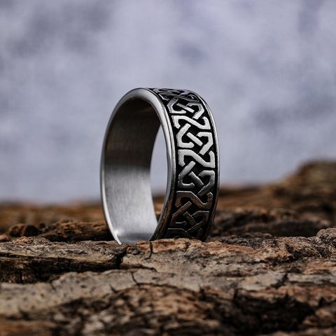 Retro U Shape 304 Stainless Steel Asymmetrical Women'S Rings